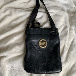 Michael Kors leather cross body black.